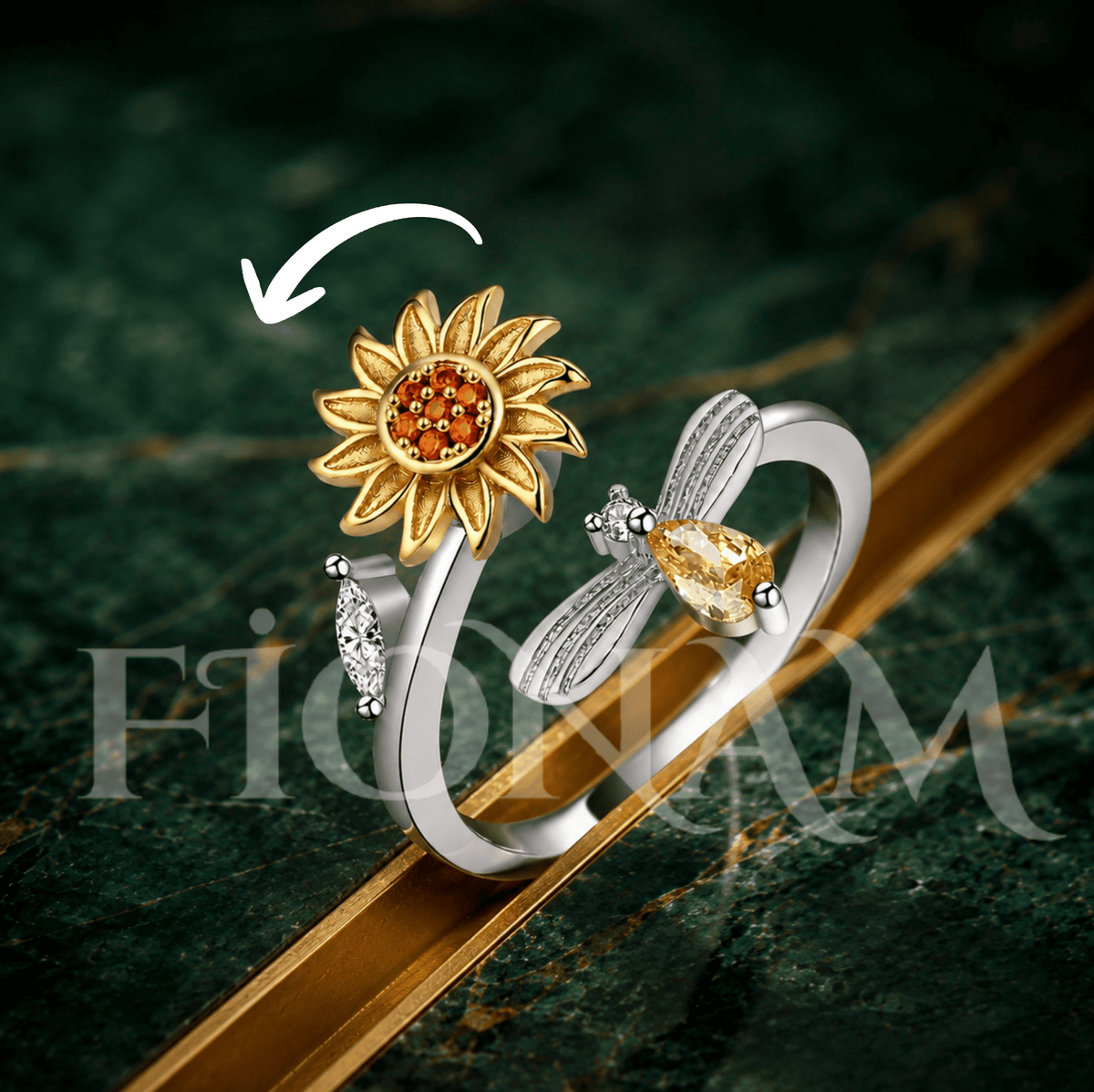FIONAM™ Anksiyete-Stres Önleyici Yüzükler (Ayarlanabilir Boyut)