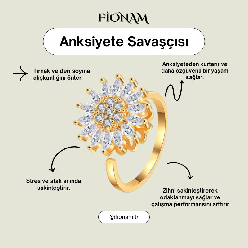 FIONAM™ Anksiyete-Stres Önleyici Yüzükler V2 (Ayarlanabilir Boyut)