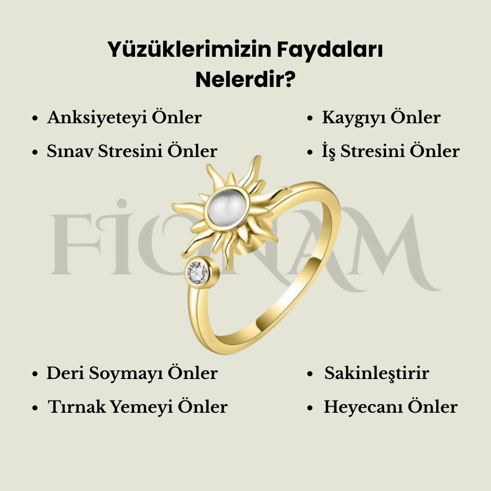 FIONAM™ Anksiyete-Stres Önleyici Yüzükler V2 (Ayarlanabilir Boyut)
