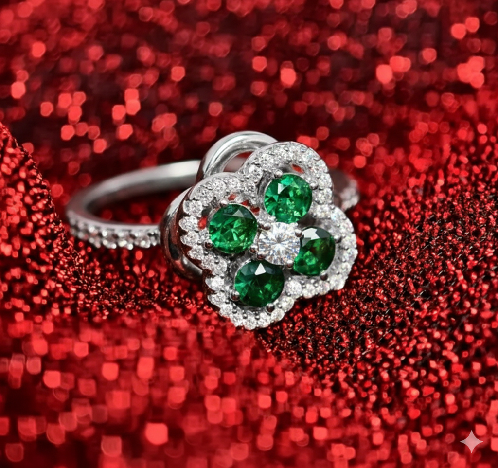 Anksiyete Önleyici Yeşil Taşlı Premium Yüzük (Ayarlanabilir Boyut)