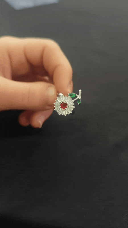 Anksiyete Önleyici Salkımlı Çiçek Yüzük (Ayarlanabilir Boyut)