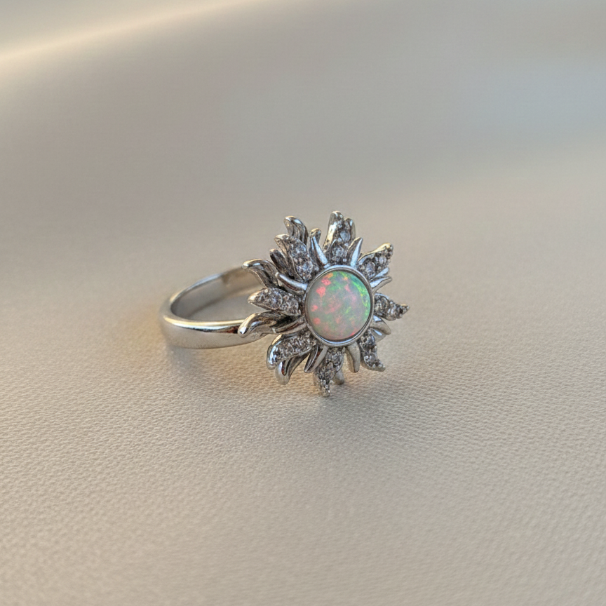 Anksiyete Önleyici Sedefli Güneş Yüzük (Ayarlanabilir Boyut)