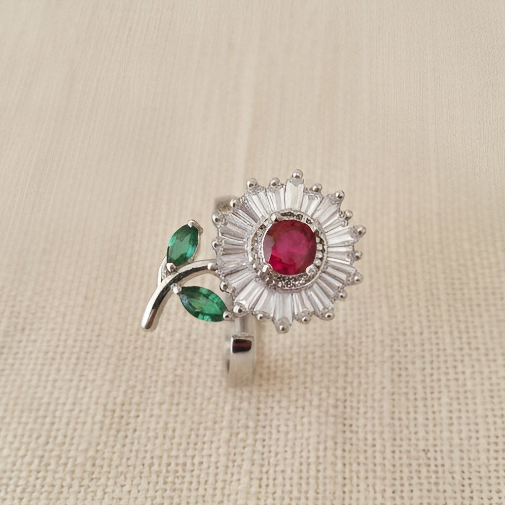 Anksiyete Önleyici Salkımlı Çiçek Yüzük (Ayarlanabilir Boyut)