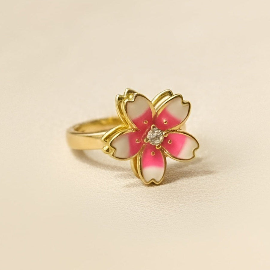 Anksiyete Önleyici Kiraz Çiçeği Yüzük (Ayarlanabilir Boyut)