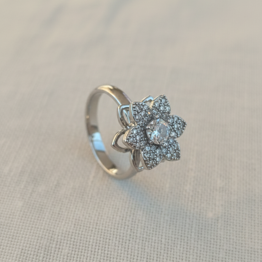 Anksiyete Önleyici 6 Yapraklı Yonca Yüzük (Ayarlanabilir Boyut)